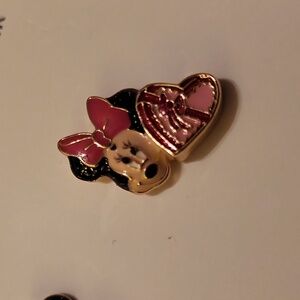BaubleBar Disney Minnie Mouse Heart Earrings - Pink and Black BNIB
